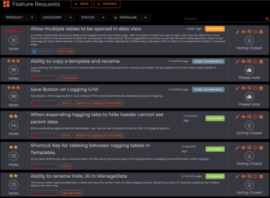 maxgeo feature request board