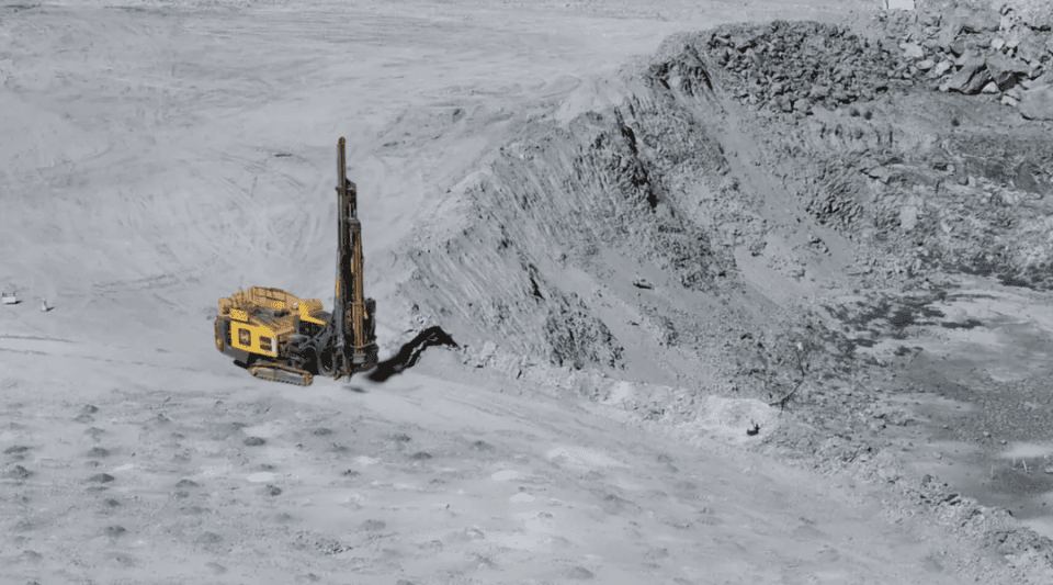 driller in a mine site